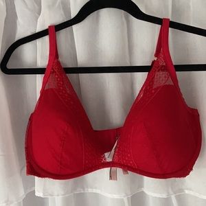 VS Lightly Lined Lace Plunge Bra